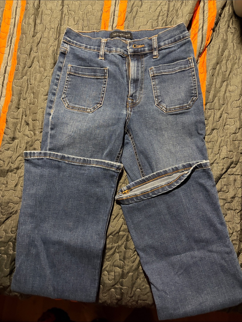 Aeropostale Women's Straight Jeans in Blue
